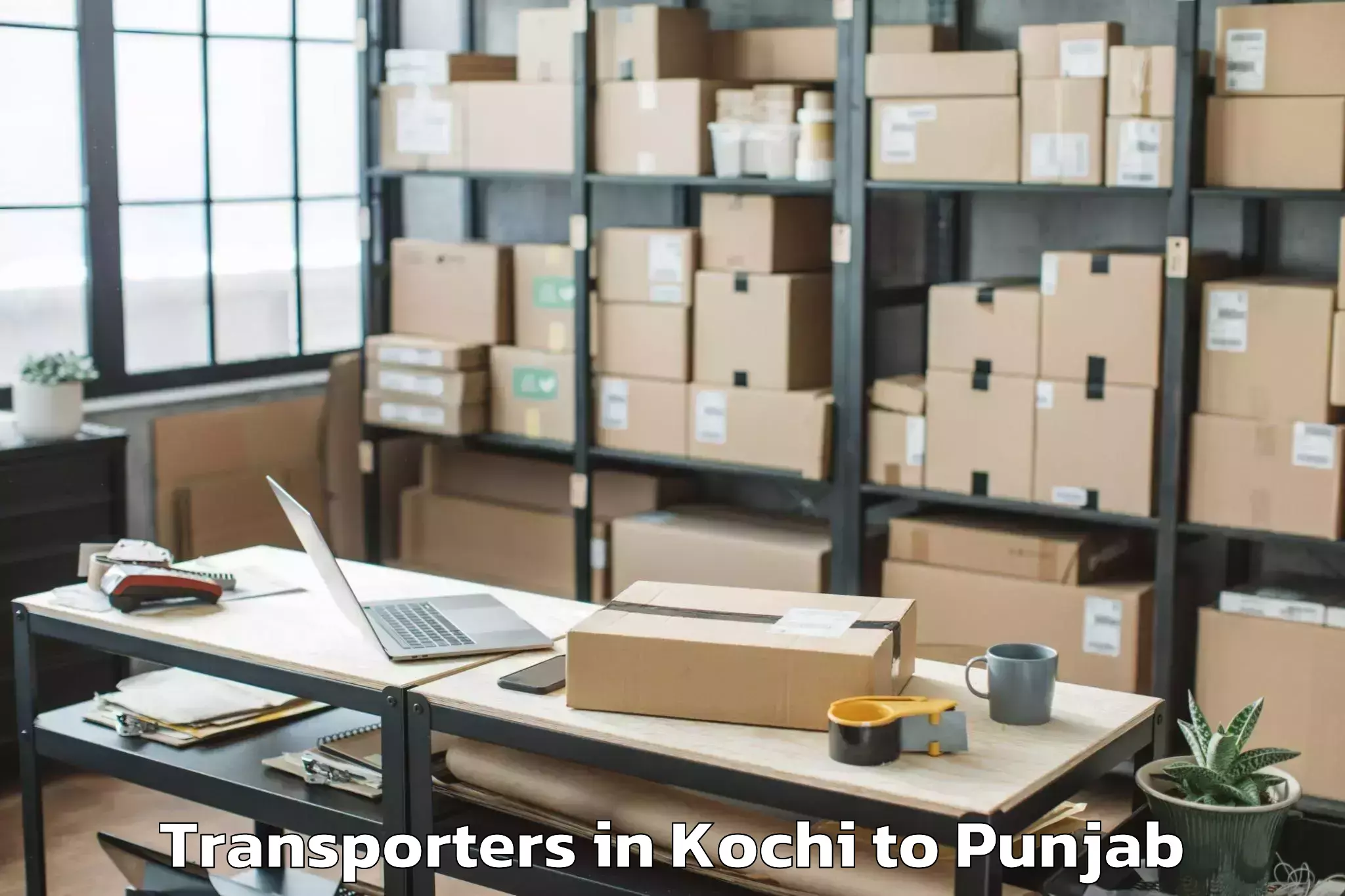 Professional Kochi to Firozpur Transporters